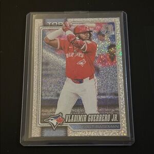 Topps Holographic Vladimir Guerrero Jr. Baseball Card - Red and White Uniform